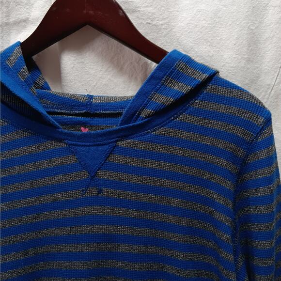 Woman Within Size Large 18/20‎ Long-sleeved Shirt Top Waffle Knit Hooded - Picture 1 of 6